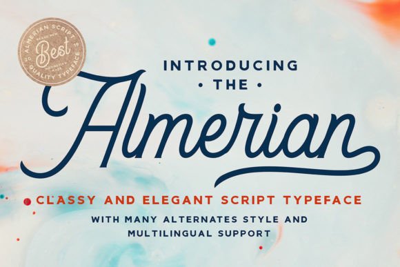Almerian: A Vintage Script Font for Elegant Digital Designs