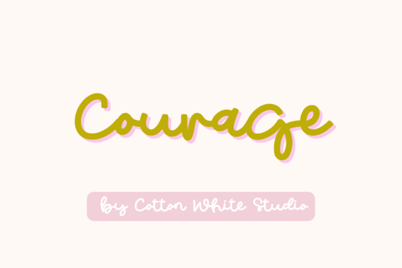 Courage: A Handwritten Font for Authentic Brand Stories