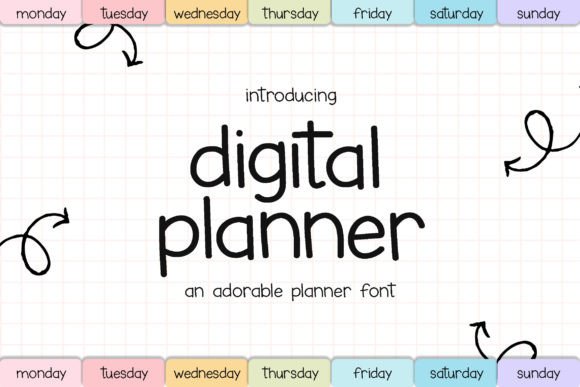 Digital Planner Font: A Friendly Handwritten Voice for Editorial Design