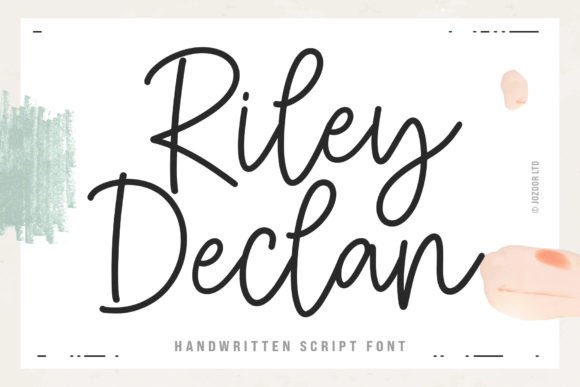 Elevate Digital Design with the Riley Declan Signature Font