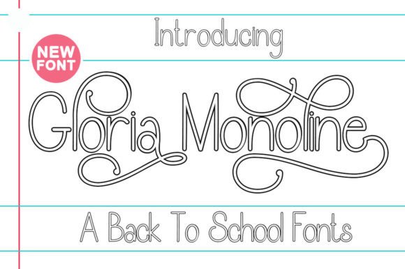 Gloria Monoline Outline Font: Elegance for Crafters