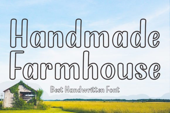 Handmade Farmhouse Outline: The Warm, Craft-Friendly Font