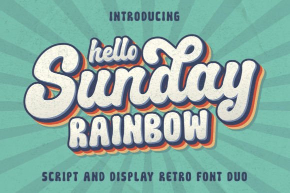 Sunday Rainbow: The Bold Script Font That Makes Products Feel Special